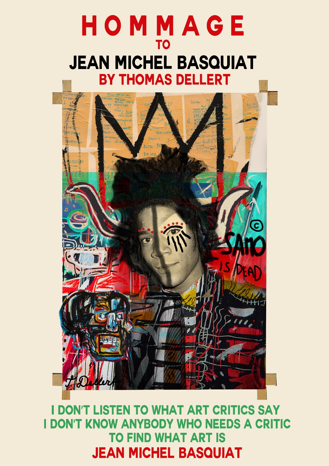 Jean michel basquiat by thomas dellert poster 